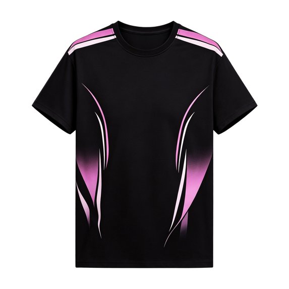 FINALGANG Mens Crew Neck Short Sleeve Gradient Print Athletic TShirt For Gym Training Outdoor Running Daily Sports Activities Black2 XL