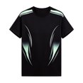 thumbnail image 1 of FINALGANG Mens Crew Neck Short Sleeve Gradient Print Athletic TShirt For Gym Training Outdoor Running Daily Sports Activities Black3 XXXXL, 1 of 4