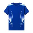 thumbnail image 1 of FINALGANG Mens Crew Neck Short Sleeve Gradient Print Athletic TShirt For Gym Training Outdoor Running Daily Sports Activities Blue XXXL, 1 of 4