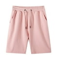 thumbnail image 1 of FINALGANG Mens Solid Color Casual Sweat Shorts With Elastic Waist Drawstring Loose Fit Breathable Shorts For Everyday Wear Sports Activities Cozy Shorts, 1 of 6