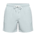 thumbnail image 1 of FINALGANG Mens Summer Striped Beach Casual Shorts With Drawstring Elastic Waist Breathable Quick Dry Swim Trunks For Vacation Daily Wear White XXL, 1 of 4