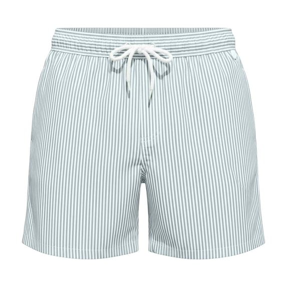 FINALGANG Mens Summer Striped Beach Casual Shorts With Drawstring Elastic Waist Breathable Quick Dry Swim Trunks For Vacation Daily Wear White XXL