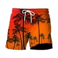 thumbnail image 1 of FINALGANG Mens Tree Print Board Shorts Casual Drawstring Waist Swim Trunks Quick Dry Beach Shorts With Side Pocket For Summer Vacation Beach Party Daily Wear Multicolor L, 1 of 3