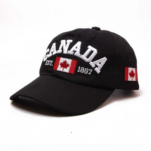 FINALGANG Mens Womens Canada Flag Embroidery Baseball Cap Adjustable Fit Breathable Hat For Casual Daily Outdoor Wear Stylish Headwear