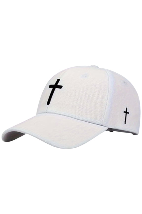 Mens Womens Cross Embroidery Baseball Cap Breathable Adjustable Fit Casual Hat For Daily Outdoor Activities Classic Headwear