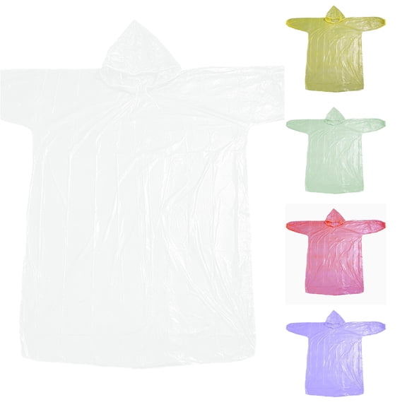 FINALGANG Mens Womens Unisex Hooded Transparent Rain Poncho Loose Fit Lightweight Waterproof Rainwear For Outdoor Camping Travel Daily Wear Stylish Top Clear One Size