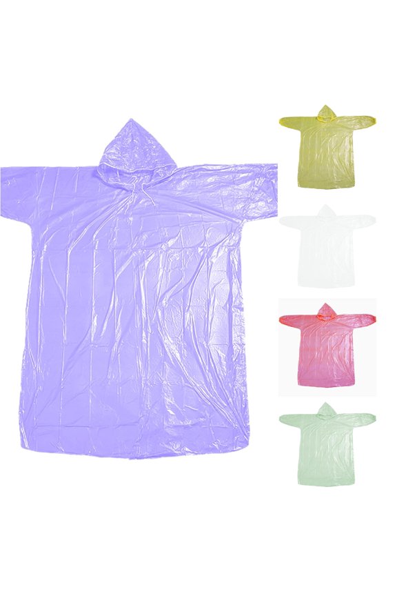 Mens Womens Unisex Hooded Transparent Rain Poncho Loose Fit Lightweight Waterproof Rainwear For Outdoor Camping Travel Daily Wear Versatile Top Blue One Size