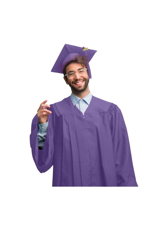 Women Simple Plus Size Coat Solid Color V-Neck Long Sleeve Graduation Gown Oversized High School College Robe With Tassel Cap Leisure Breathable Comfort Wear