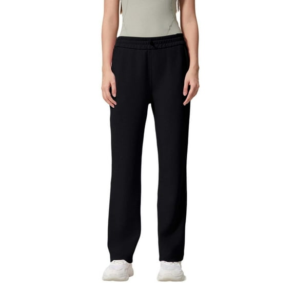 FINALGANG Women Versatile Trousers Solid Color Elastic Waistband Outdoor Pants Straight Leg Athletic Sweatpants Design Durable Skin Friendly Fabric For Adult