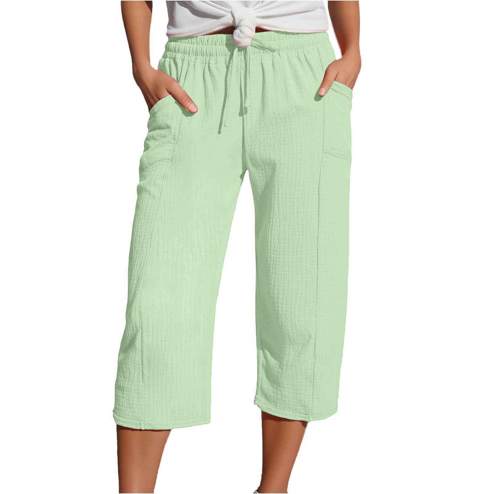 Women's Black Cotton Straight Pants with Pockets | Casual Drawstring Trousers | Natural Fab main image 1