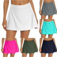 thumbnail image 1 of FINALGANG Womens High Waist Solid Color A Line Swim Skort Flare Swim Skirt Built In Inner Shorts Summer Swimwear For Beach Daily Wear Cozy Swimwear XL, 1 of 4