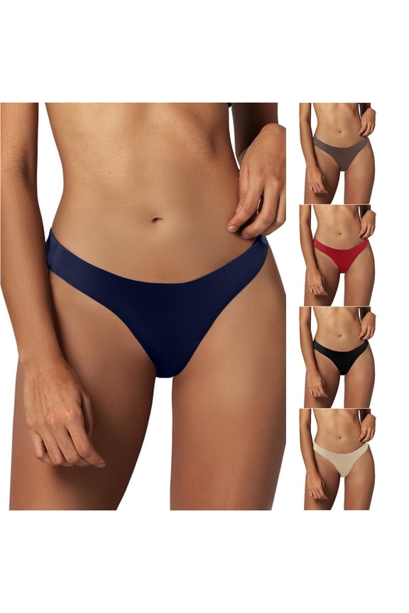 Womens Low Rise Solid Color Seamless Smooth Minimal High Cut Bikini Bottom Lightweight Basic Swim Brief Summer Swimwear For Poolside Leisure Leisure Swimwear S
