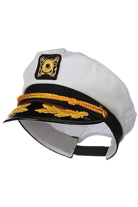 Womens Mens Captain Hat Gold Embroidery Cord Decor Adjustable Fit Cap For Events Casual Daily Wear Cozy Headwear