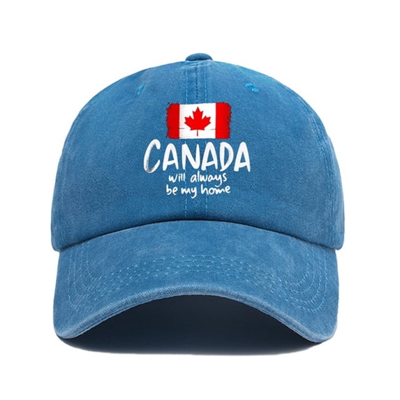 FINALGANG Womens Mens Distressed Baseball Cap Canada Flag Print Adjustable Fit Hat For Casual Daily Outdoor Wear Fashionable Headwear