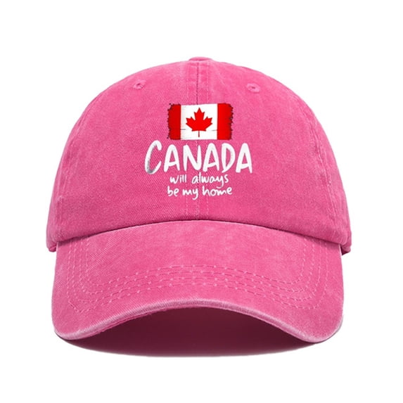 FINALGANG Womens Mens Distressed Baseball Cap Canada Flag Print Adjustable Fit Hat For Casual Daily Outdoor Wear Soft Headwear