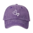 thumbnail image 1 of FINALGANG Womens Mens Heart Print Baseball Cap Distressed Adjustable Fit Casual Hat For Casual Daily Outdoor Activities Fashionable Headwear, 1 of 3