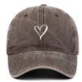 thumbnail image 1 of FINALGANG Womens Mens Heart prints Distressed Baseball Cap Soft Denim Adjustable Fit Hat For Casual Daily Outdoor Wear Versatile Headwear, 1 of 2