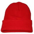 thumbnail image 1 of FINALGANG Womens Mens Solid Color Knit Beanie Hat Soft Warm Adjustable Fit Cap For Autumn Winter Daily Outdoor Wear Cozy Headwear, 1 of 2