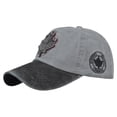 thumbnail image 1 of FINALGANG Womens Mens Two Tone Distressed Baseball Cap Canada Maple Leaf Patch Adjustable Fit Hat For Casual Daily Outdoor Wear Soft Headwear, 1 of 9