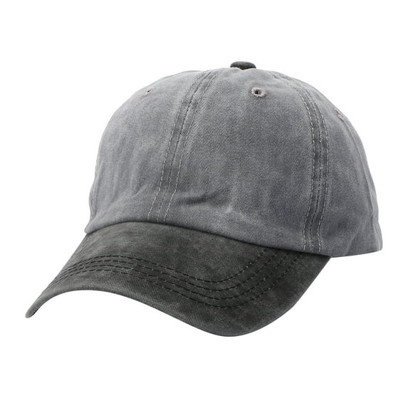 FINALGANG Womens Mens Two Tone Distressed Baseball Cap Contrast Brim Adjustable Fit Hat For Casual Daily Outdoor Wear Classic Headwear