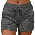 thumbnail image 1 of FINALGANG Womens Solid Color Knit Loungewear Shorts With Drawstring Elastic Waist Side Pockets For Casual Daily Wear Gray XL, 1 of 6