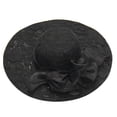 thumbnail image 1 of FINALGANG Womens Solid Color Lace Wide Brim Hat Satin Bow Decor Lightweight Adjustable Fit Elegant Hat For Formal Casual Daily Wear Cozy Headwear, 1 of 2