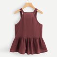 thumbnail image 1 of FINALGANG Womens Tank Solid Color Sleeveless Peplum Tank Top Button Front Relaxed Fit Casual Basic Blouse For Daily Outdoor Wear Soft Top, 1 of 3