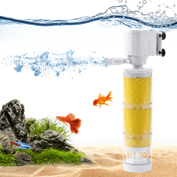 FINAQUA 4-in-1 Aquarium Filter with Multi-Layer Filtration, Adjustable Oxygenation & Wavemaker, Ultra-Quiet Water Circulation Pump 225GPH for 40-70 Gallon Fish Tanks