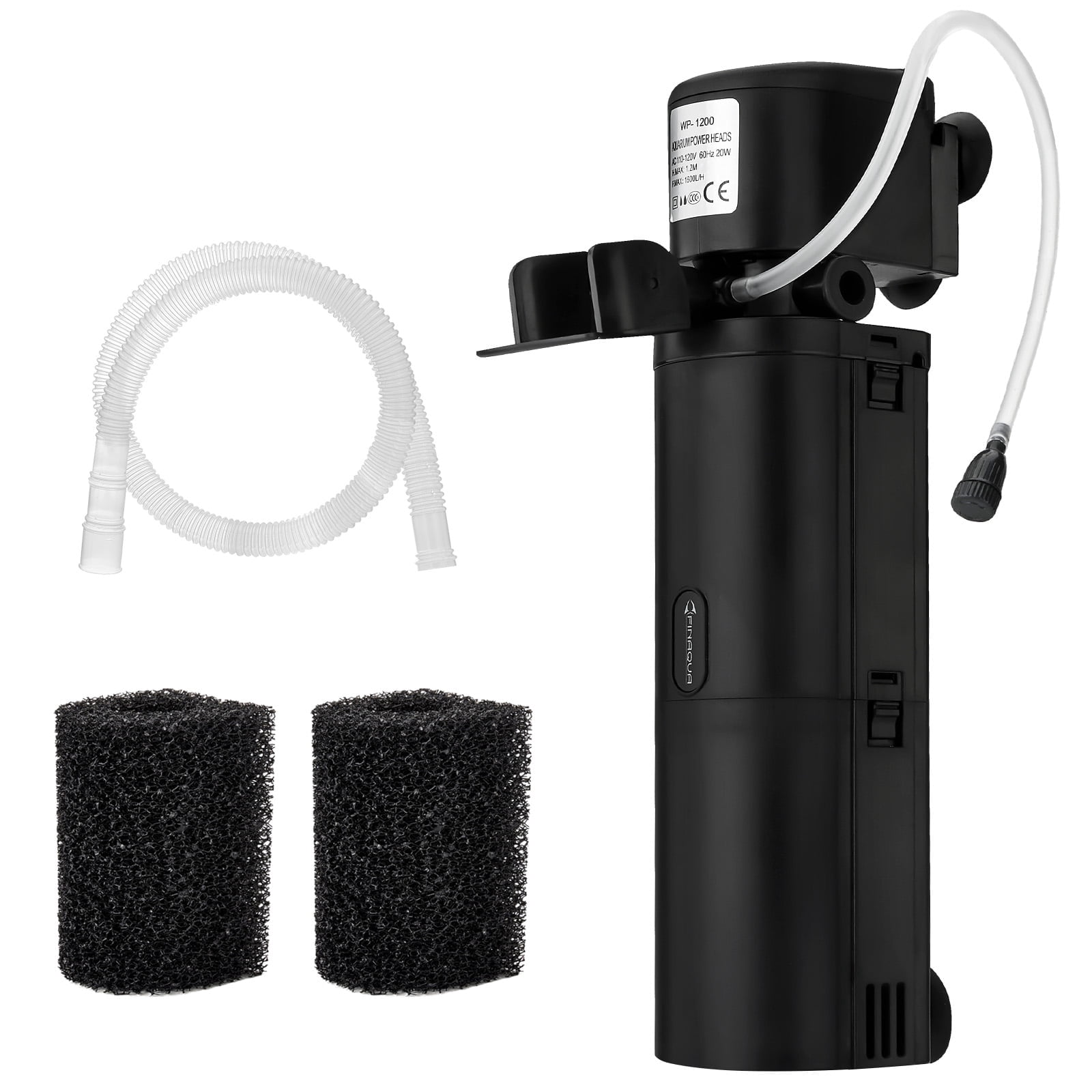 FINAQUA Submersible Aquarium Filter – Powerful Internal for 20-75Gallon Tanks | Ideal for Large Fish, Turtles & Koi Ponds | All-in-One Aeration, Deodorization