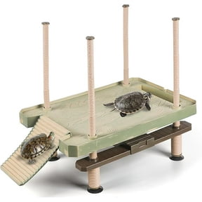 FINAQUA Floating Turtle Basking Dock with Ramp - For Aquatic Turtles, Fits 30 Gallon+ Aquariums