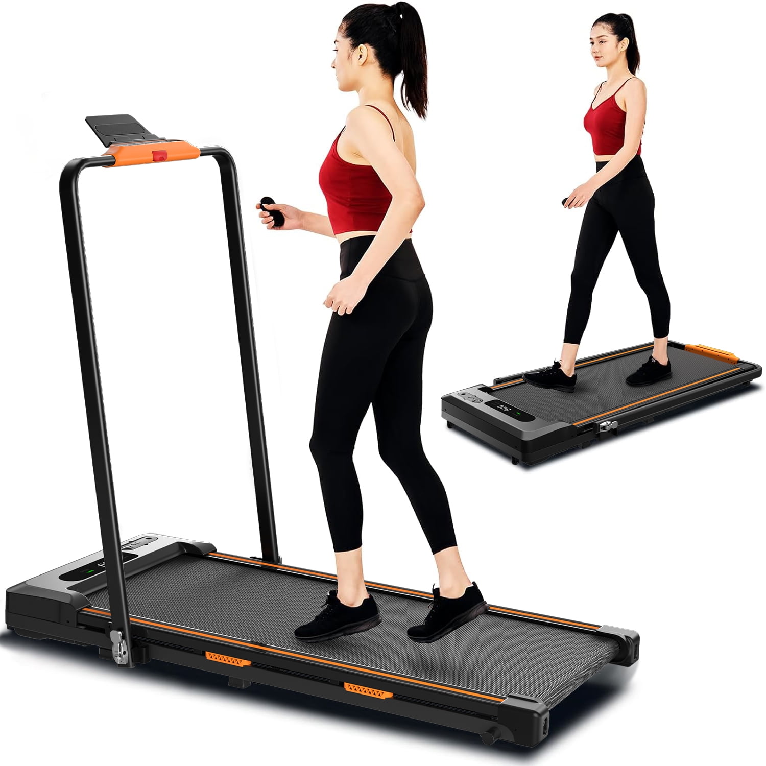 FINATI Under Desk Treadmill, Walking Pad for Home and Office, 2 in 1 Portable Walking Pad Treadmill,2.5 HP Portable Walking Jogging Running Machine with Remote Control and LED Display
