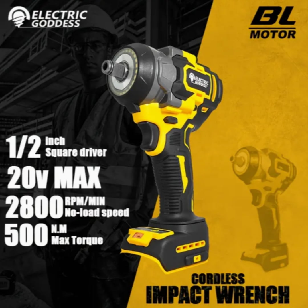 FINATINH 20V Cordless Brushless Impact Wrench, 8AH, Battery Not Included