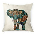 thumbnail image 1 of WIRESTER 18x18 inch Square Decorative Throw Sofa Pillow Cases, Aztec Elephant, 1 of 7