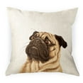 thumbnail image 1 of WIRESTER 18x18 inch Square Decorative Throw Sofa Pillow Cases, Dazed Pug Puppy Dog, 1 of 7