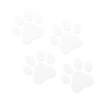 thumbnail image 1 of FINCIBO 3" x 3" Vinyl Decor Decal Sticker Removable For Notebook, Ipad, Car - Set of 4 White Paw Dog, 1 of 5