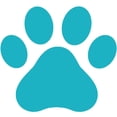 thumbnail image 1 of FINCIBO 3" x 3" Vinyl Decor Decal Sticker Removable For Notebook, Ipad, Car - Teal Paw Dog, 1 of 1