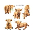 thumbnail image 1 of FINCIBO 5" x 5" Vinyl Decal Sticker For Notebook, Ipad - Highland Cows, 1 of 5