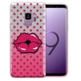 thumbnail image 1 of FINCIBO Pink Gradient Glitter Case, Sparkle Bling TPU Cover for Samsung Galaxy S9 5.8", Art Kissing Lips, 1 of 7