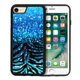 thumbnail image 1 of FINCIBO Soft Rubber Cover Case for Apple iPhone 7/8 4.7" (NOT FIT Apple iPhone 7 PLUS 2016 5.5" or Apple iPhone 8 PLUS 2017 5.5"), Blue Glitter Sparkle With Black Blue Glitter Zebra, 1 of 5