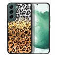 thumbnail image 1 of FINCIBO Soft Rubber Cover Case for Samsung Galaxy S22 6.1" 2022 (NOT FIT Galaxy S22+ / S22 Plus 6.5" 2022/Galaxy S22 Ultra 6.8" 2022), Yellow Glitter Black/White Leopard & Black/Yellow Leopard, 1 of 5