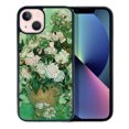 thumbnail image 1 of FINCIBO Soft Rubber Protector Cover Case for Apple iPhone 13 6.1" 2021 (NOT FIT iPhone 13 mini 5.4" 2021/iPhone 13 Pro 6.1" 2021/iPhone 13 Pro Max 6.7" 2021), Vase With Pink Roses By Vincent Van Gogh, 1 of 5