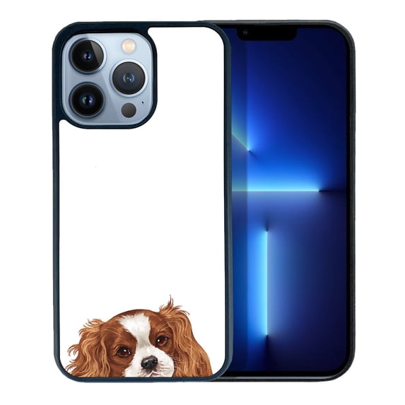 FINCIBO Soft Rubber Protector Cover Case for Apple iPhone 13 Pro 6.1" 2021 (NOT FIT iPhone 13 mini 5.4" 2021/iPhone 13 6.1" 2021/iPhone 13 Pro Max 6.7" 2021), Animal Cavalier King Charles Spaniels Dog