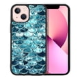 thumbnail image 1 of FINCIBO Soft Rubber Protector Cover Case for Apple iPhone 13 mini 5.4" 2021 (NOT FIT Apple iPhone 13 Pro 6.1" 2021/iPhone 13 6.1" 2021/iPhone 13 Pro Max 6.7" 2021), Mermaid Scales Blue Wave, 1 of 5