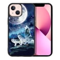thumbnail image 1 of FINCIBO Soft Rubber Protector Cover Case for Apple iPhone 13 mini 5.4" 2021 (NOT FIT Apple iPhone 13 Pro 6.1" 2021/iPhone 13 6.1" 2021/iPhone 13 Pro Max 6.7" 2021), Wolf Pack Moon, 1 of 5