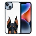 thumbnail image 1 of FINCIBO Soft Rubber Protector Cover Case for Apple iPhone 14 6.1" 2022, Animal Black Rust Doberman Pinscher Dog, 1 of 5