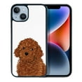 thumbnail image 1 of FINCIBO Soft Rubber Protector Cover Case for Apple iPhone 14 6.1" 2022, Brown Toy Poodle Dog, 1 of 5