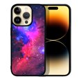 thumbnail image 1 of FINCIBO Soft Rubber Protector Cover Case for Apple iPhone 14 Pro 6.1" 2022, Hot Pink Sky Galaxy Nebula, 1 of 5