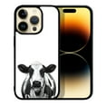 thumbnail image 1 of FINCIBO Soft Rubber Protector Cover Case for Apple iPhone 14 Pro Max 6.7" 2022, Black Spot Cow, 1 of 5
