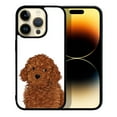 thumbnail image 1 of FINCIBO Soft Rubber Protector Cover Case for Apple iPhone 14 Pro Max 6.7" 2022, Brown Toy Poodle Dog, 1 of 5