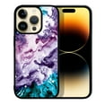 thumbnail image 1 of FINCIBO Soft Rubber Protector Cover Case for Apple iPhone 14 Pro Max 6.7" 2022, Purple Mixed Oil Paint, 1 of 5